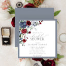Search for blue red bridal shower invitations Elegant