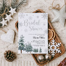 Search for silver glitter bridal shower invitations Winter wonderland