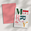 Search for colorful christmas cards Merry and bright