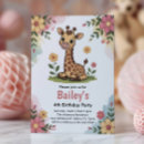 Search for jungle 4th birthday invitations Giraffe
