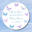 Search for pink purple butterfly stickers Butterfly baby shower