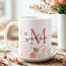 Search for glitter monogram mugs Girly feminine