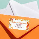 Search for autumn leaves return address labels Thanksgiving