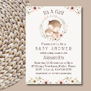 Search for pink owl baby shower invitations Flowers