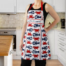 Search for blue lobster aprons Red white and blue