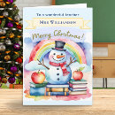 Search for teacher christmas cards Watercolor
