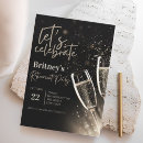 Search for champagne gold invitations Bubbly