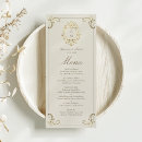 Search for vintage wedding menus Baroque