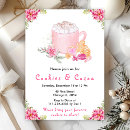 Search for hot pink christmas invitations Cookies and cocoa