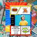 Search for pop art birthday invitations Superhero party
