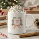 Search for christmas initial mugs Bow