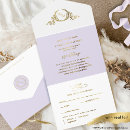 Search for purple lavender gold wedding invitations All in one