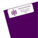 Search for purple glitter return address labels Snowflake