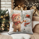 Search for teddy bear pillows Snowman