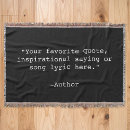 Search for throw blankets Typography