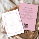 Recherche de pink floral mariage invitations Code qr