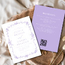 Recherche de lilac wedding invitations Code qr