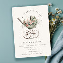 Search for green stroller invitations Vintage