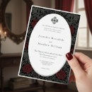 Search for gothic style invitations Red roses