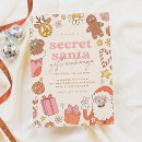 Search for secret santa party invitations Retro