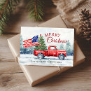 Recherche de vieux camion vœux cartes Camion rouge vintage