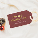 Search for gold christmas gift tags Red