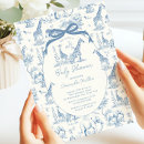 Search for vintage toile invitations Gender neutral