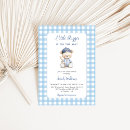Search for little bear baby shower invitations Blue