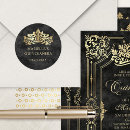 Search for gold tiara stickers Mis quince anos