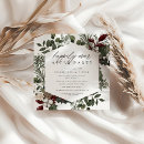 Search for winter greenery wedding invitations Watercolor floral