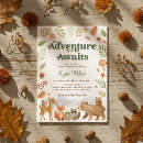 Search for adventure awaits baby shower Woodland animals