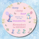 Search for dinosaur 1st birthday stickers First birthday party