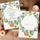 Search for greenery couples shower invitations Little pumpkin
