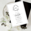 Search for white 60th birthday invitations Black and white