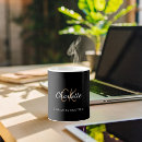 Search for black script mugs Black and gold