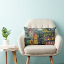 Search for haunted house halloween pillows Black and white