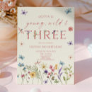 Search for wildflowers birthday invitations For kids