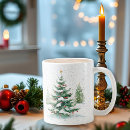 Search for snow covered trees mugs Merry christmas