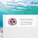 Search for mermaid birthday party return address labels Cute
