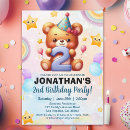 Search for 2nd teddy bears birthday invitations Cute