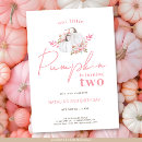 Search for little pumpkin birthday invitations Turning two