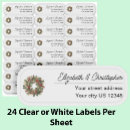 Search for glossy return address labels Minimalist
