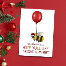 Search for bee merry christmas cards Merry and bright