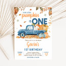 Search for blue truck birthday invitations Fall