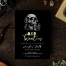 Search for adult halloween birthday invitations Black and gold
