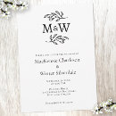 Recherche de initiales mariage invitations Unique