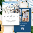 Search for aegean invitations Blue and white