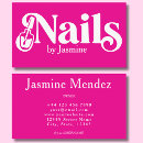 Recherche de ongles de manucure cartes visite Typographie