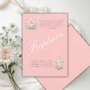 Search for baby girl christening invitations Floral flowers