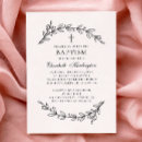 Search for minimalist christening invitations Botanical